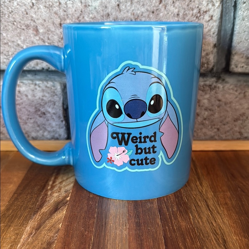 Disney Blue Stitch “weird but cute” Mug